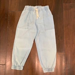 Zara girls chambray jogger 👖 pants